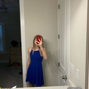Lulus royal blue mini dress with tie back